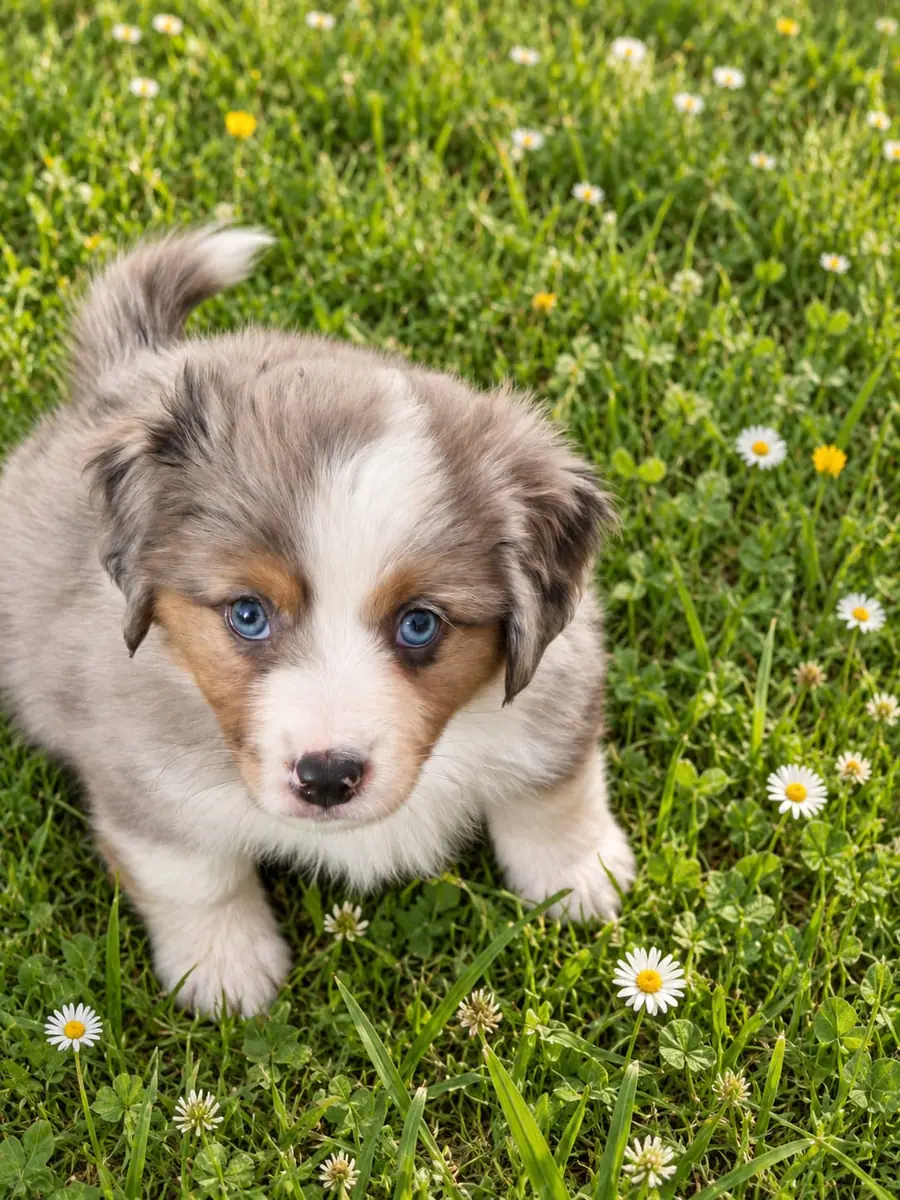 Welpe · Hündin · Blue-merle